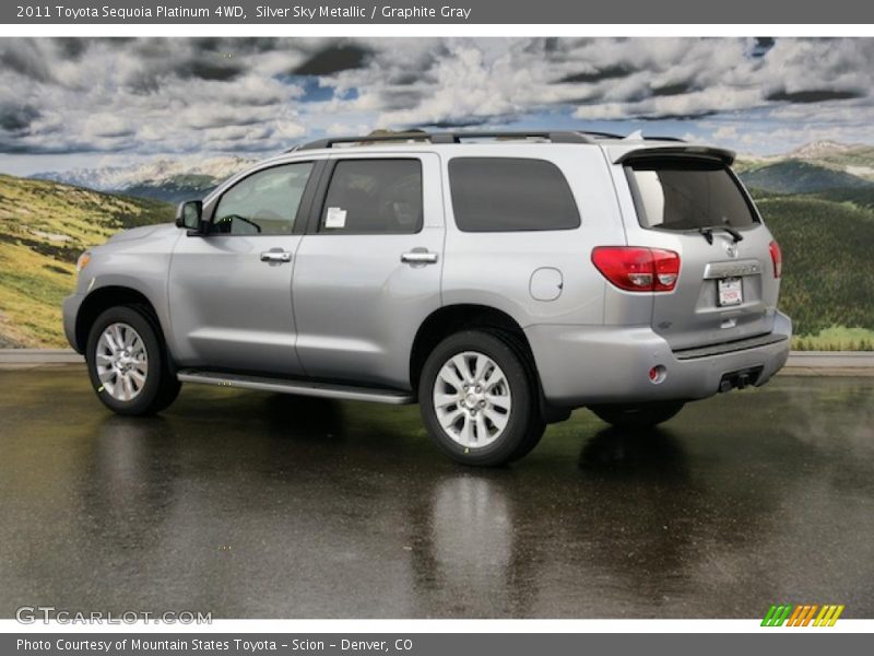 Silver Sky Metallic / Graphite Gray 2011 Toyota Sequoia Platinum 4WD