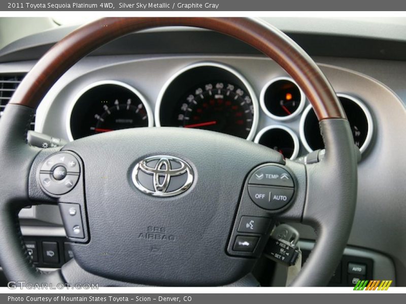 Silver Sky Metallic / Graphite Gray 2011 Toyota Sequoia Platinum 4WD