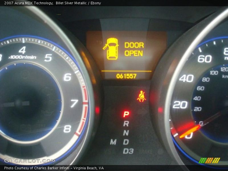 Billet Silver Metallic / Ebony 2007 Acura MDX Technology