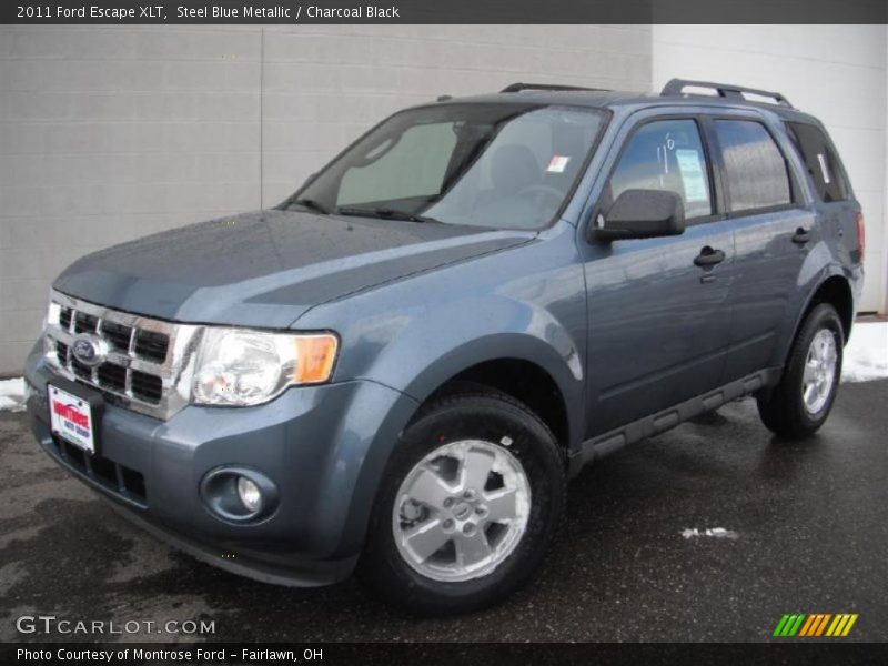 Steel Blue Metallic / Charcoal Black 2011 Ford Escape XLT