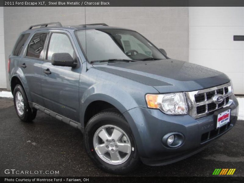 Steel Blue Metallic / Charcoal Black 2011 Ford Escape XLT