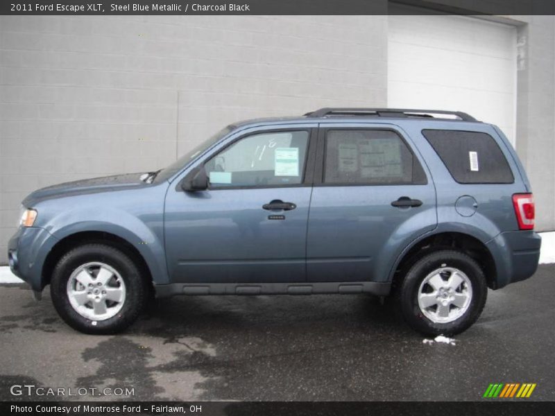 Steel Blue Metallic / Charcoal Black 2011 Ford Escape XLT