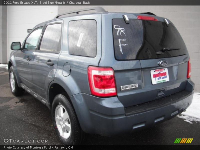 Steel Blue Metallic / Charcoal Black 2011 Ford Escape XLT