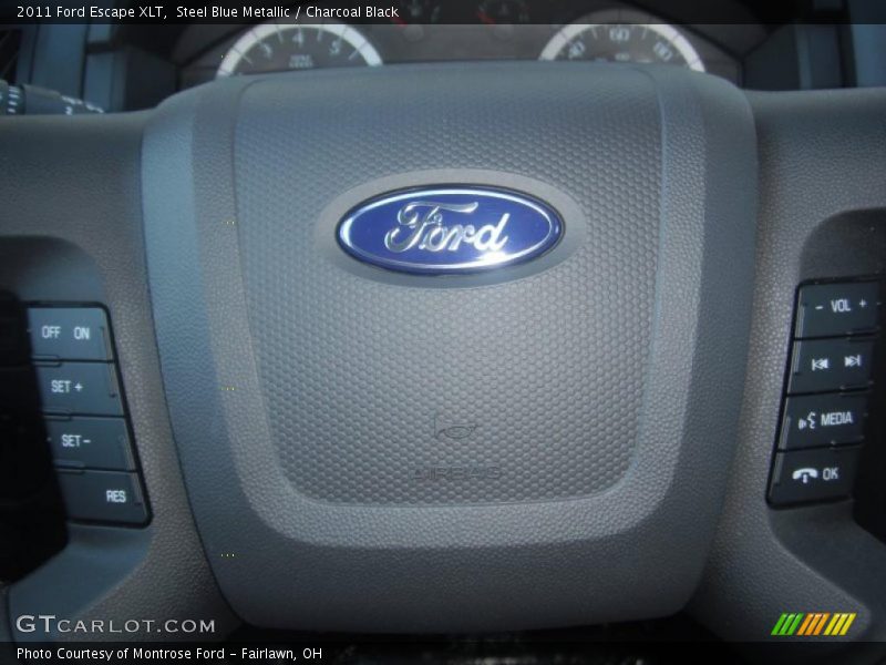 Steel Blue Metallic / Charcoal Black 2011 Ford Escape XLT