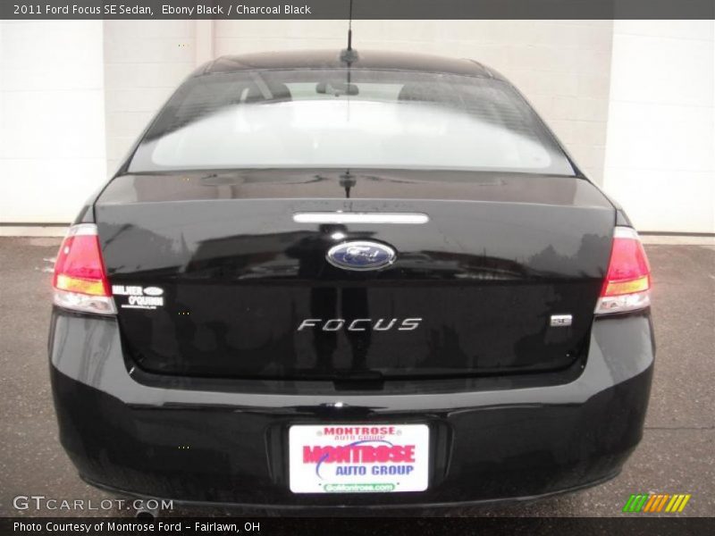 Ebony Black / Charcoal Black 2011 Ford Focus SE Sedan