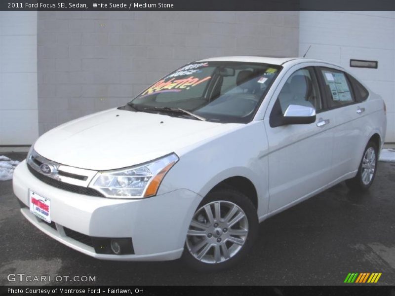 White Suede / Medium Stone 2011 Ford Focus SEL Sedan