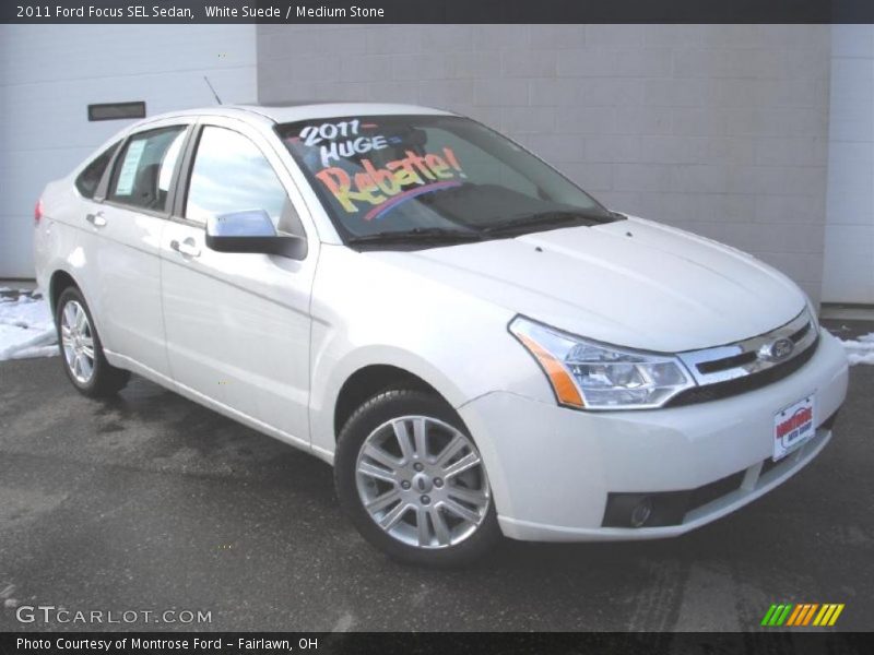 White Suede / Medium Stone 2011 Ford Focus SEL Sedan