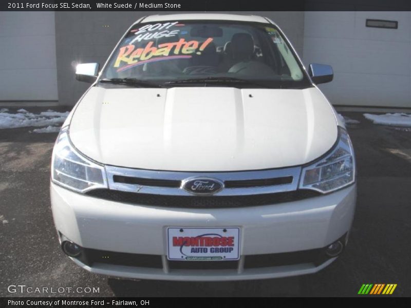 White Suede / Medium Stone 2011 Ford Focus SEL Sedan