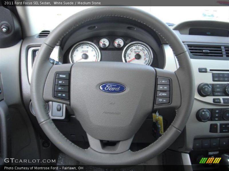 White Suede / Medium Stone 2011 Ford Focus SEL Sedan