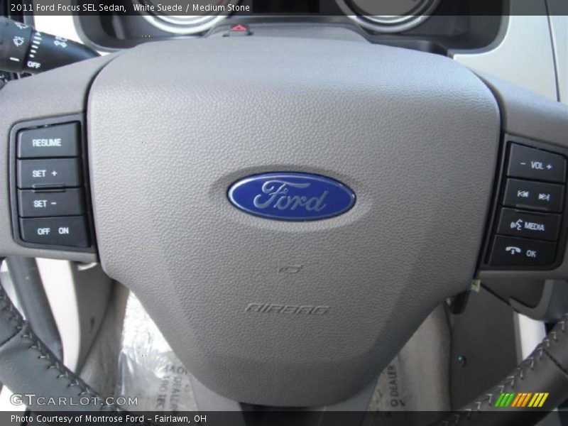 White Suede / Medium Stone 2011 Ford Focus SEL Sedan