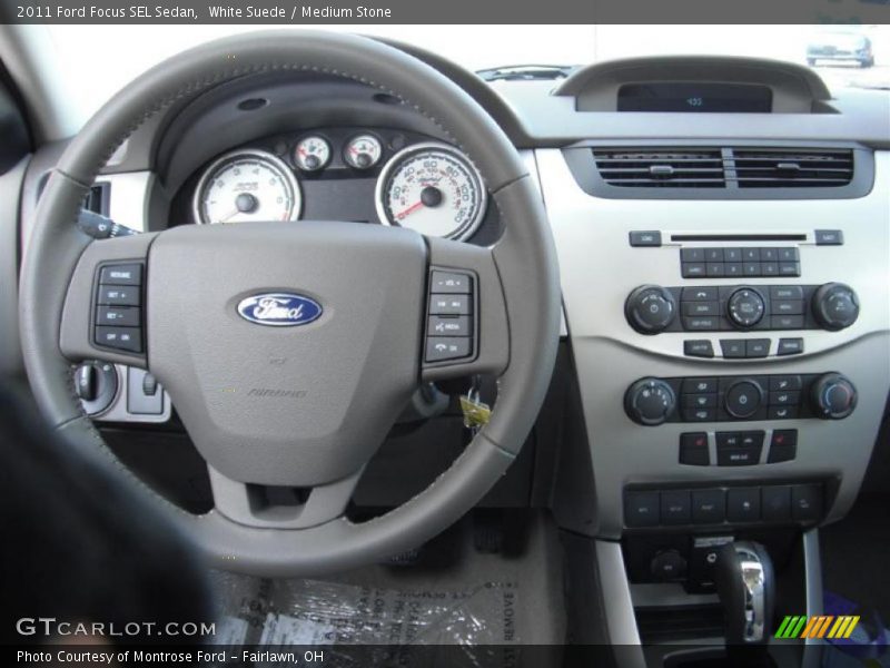White Suede / Medium Stone 2011 Ford Focus SEL Sedan