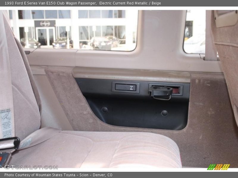 Electric Current Red Metallic / Beige 1993 Ford E Series Van E150 Club Wagon Passenger