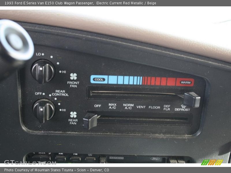 Controls of 1993 E Series Van E150 Club Wagon Passenger