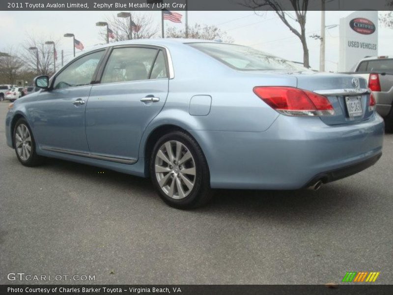 Zephyr Blue Metallic / Light Gray 2011 Toyota Avalon Limited