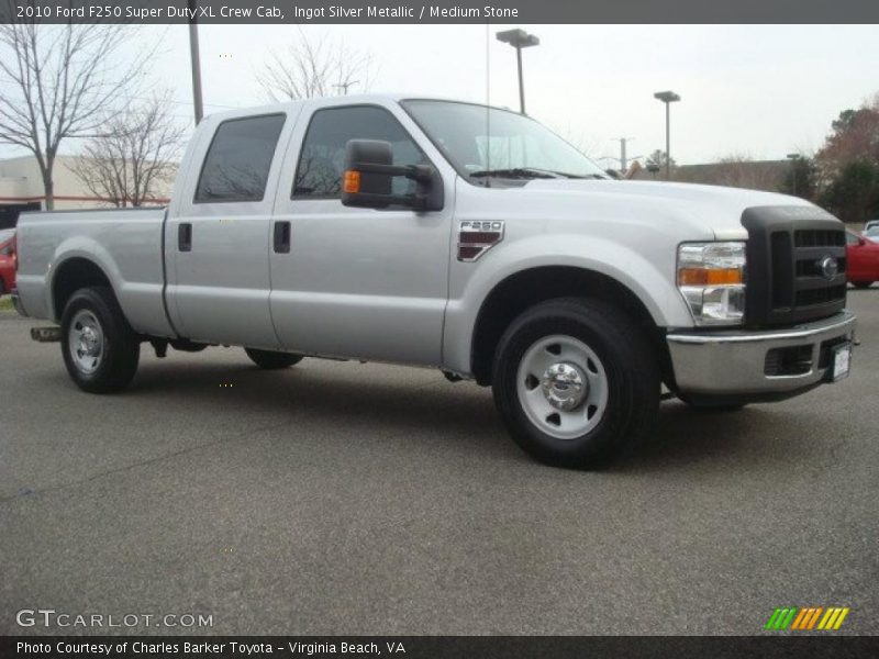 Ingot Silver Metallic / Medium Stone 2010 Ford F250 Super Duty XL Crew Cab