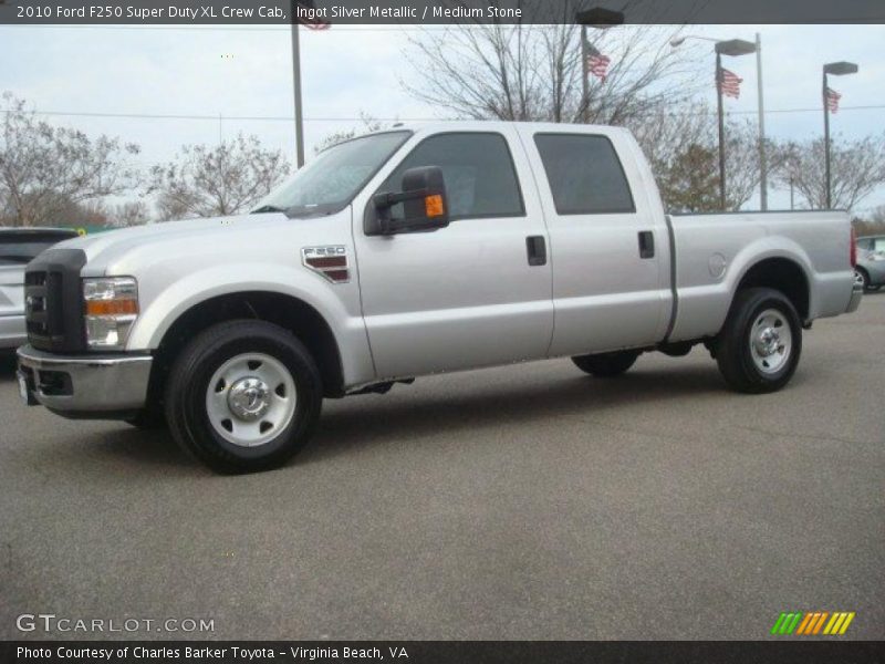 Ingot Silver Metallic / Medium Stone 2010 Ford F250 Super Duty XL Crew Cab