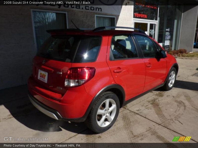 Vivid Red / Black 2008 Suzuki SX4 Crossover Touring AWD