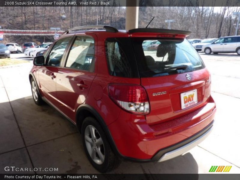 Vivid Red / Black 2008 Suzuki SX4 Crossover Touring AWD
