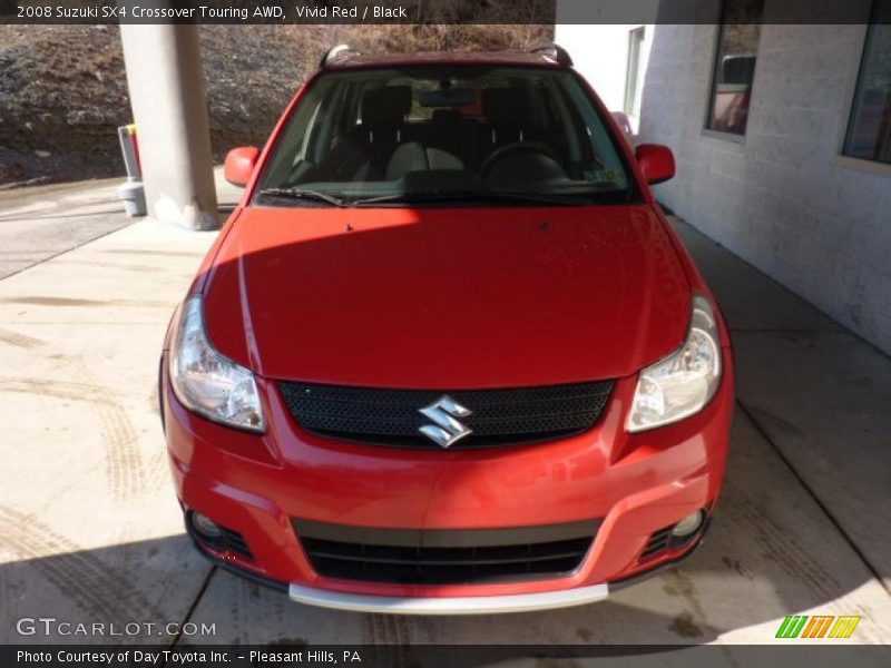 Vivid Red / Black 2008 Suzuki SX4 Crossover Touring AWD