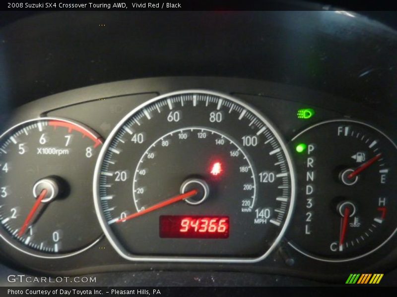 Vivid Red / Black 2008 Suzuki SX4 Crossover Touring AWD