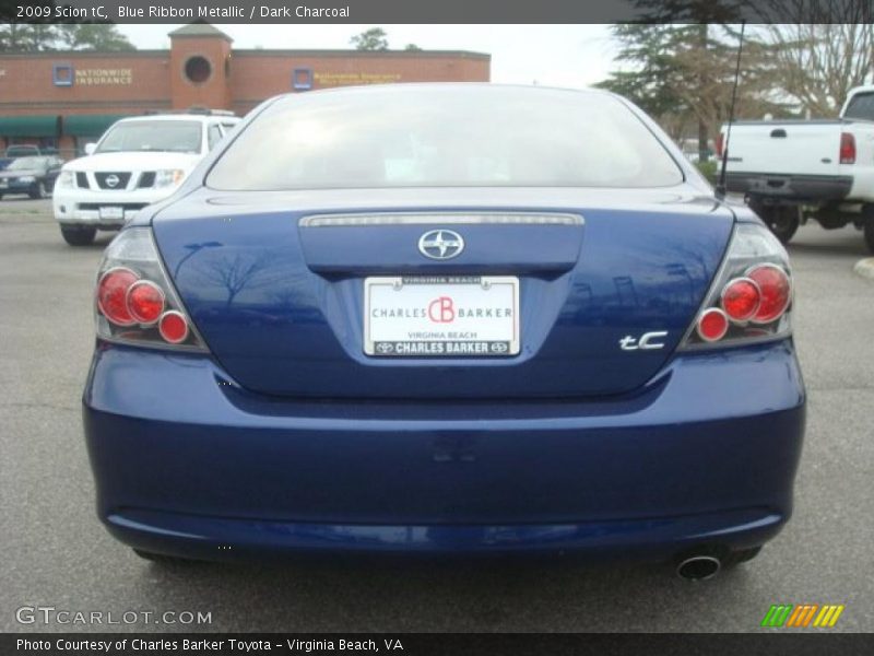 Blue Ribbon Metallic / Dark Charcoal 2009 Scion tC