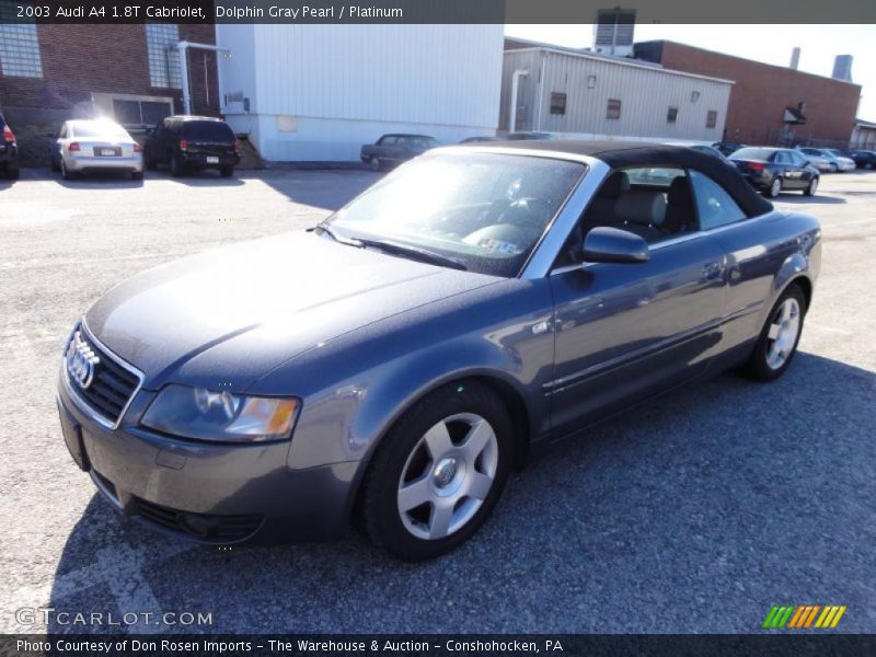 Dolphin Gray Pearl / Platinum 2003 Audi A4 1.8T Cabriolet