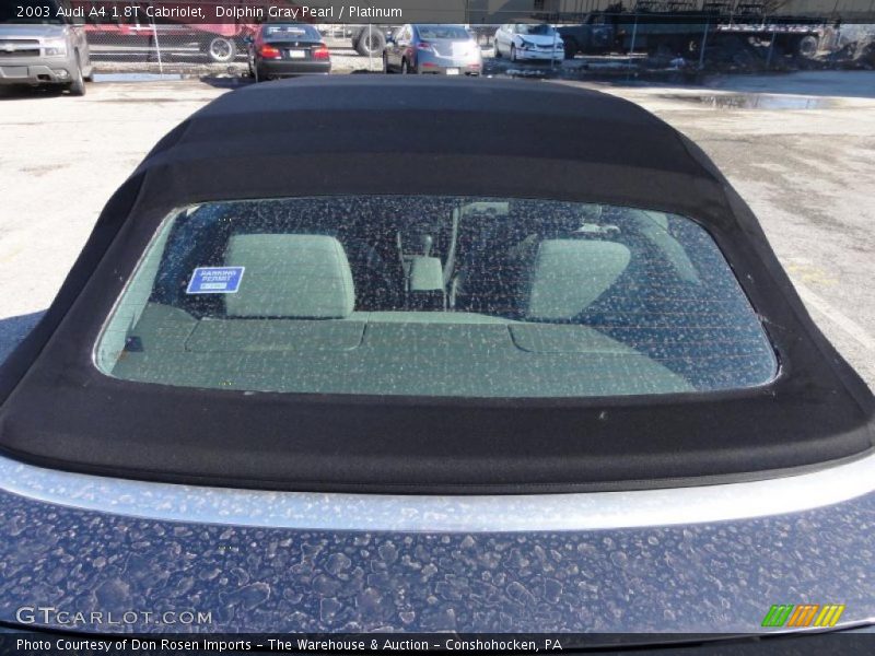 Dolphin Gray Pearl / Platinum 2003 Audi A4 1.8T Cabriolet