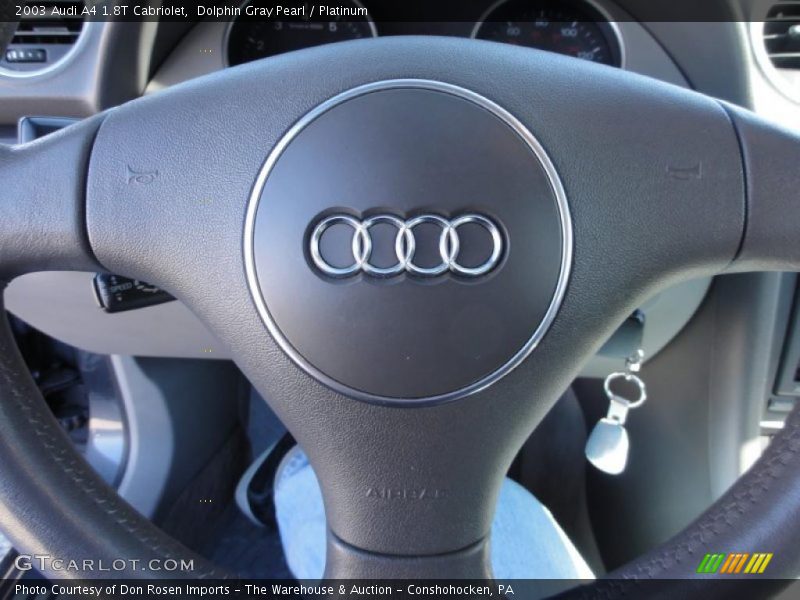 Dolphin Gray Pearl / Platinum 2003 Audi A4 1.8T Cabriolet