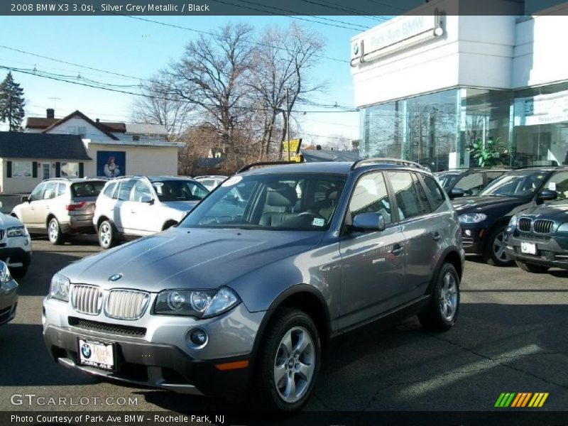 Silver Grey Metallic / Black 2008 BMW X3 3.0si