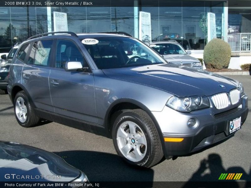 Silver Grey Metallic / Black 2008 BMW X3 3.0si