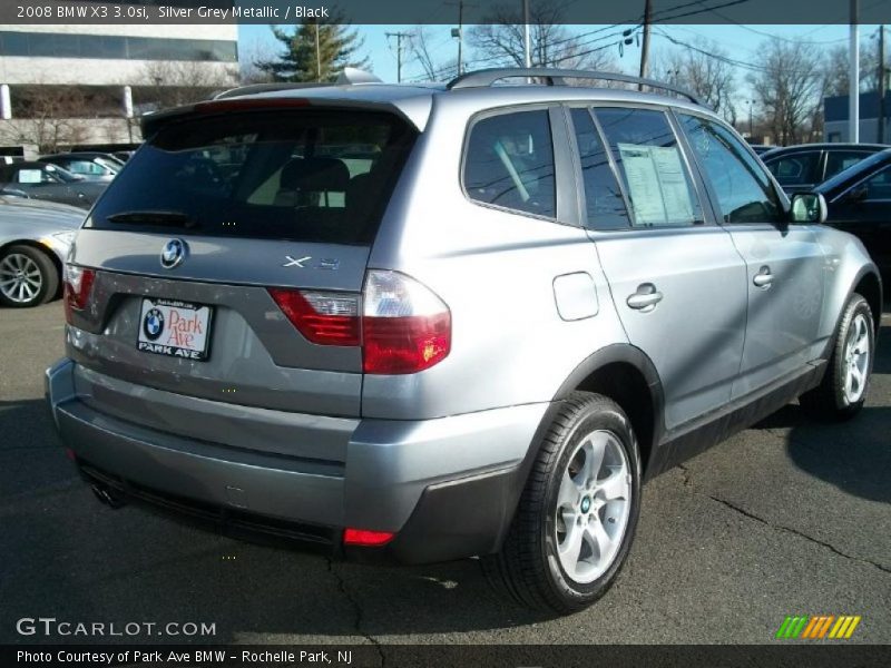 Silver Grey Metallic / Black 2008 BMW X3 3.0si