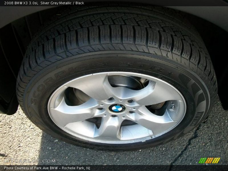 Silver Grey Metallic / Black 2008 BMW X3 3.0si