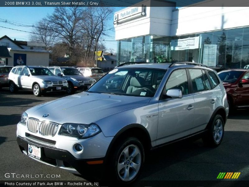 Titanium Silver Metallic / Grey 2008 BMW X3 3.0si