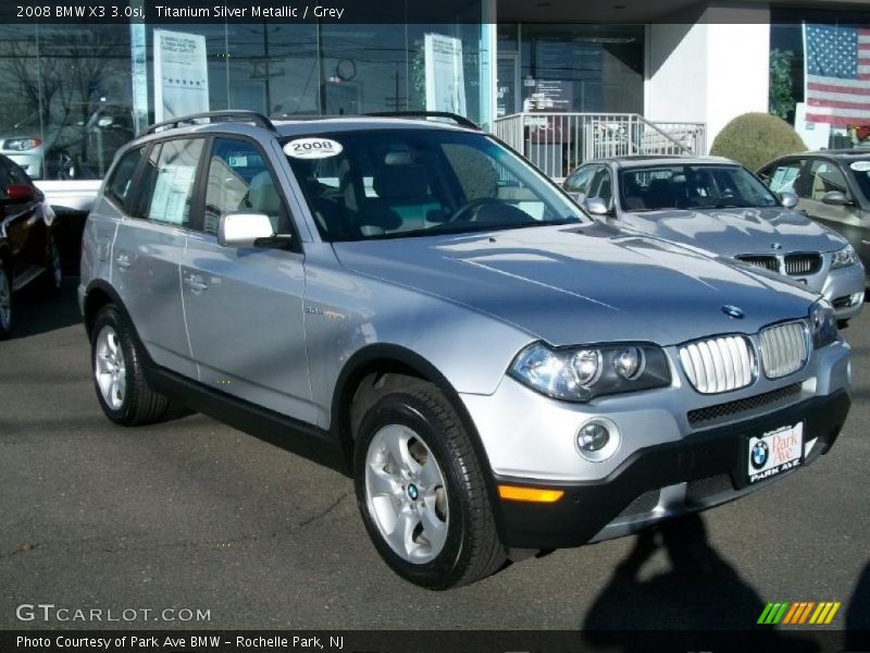 Titanium Silver Metallic / Grey 2008 BMW X3 3.0si