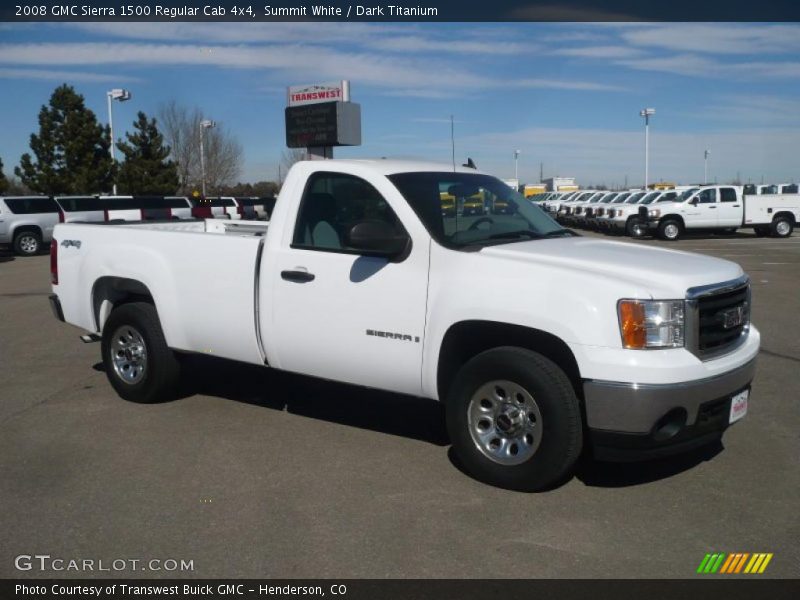 Summit White / Dark Titanium 2008 GMC Sierra 1500 Regular Cab 4x4