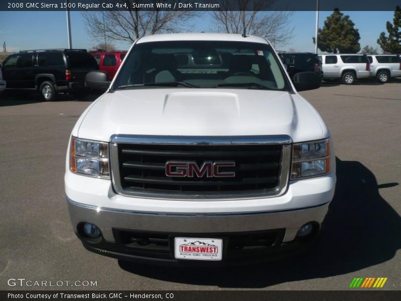 Summit White / Dark Titanium 2008 GMC Sierra 1500 Regular Cab 4x4