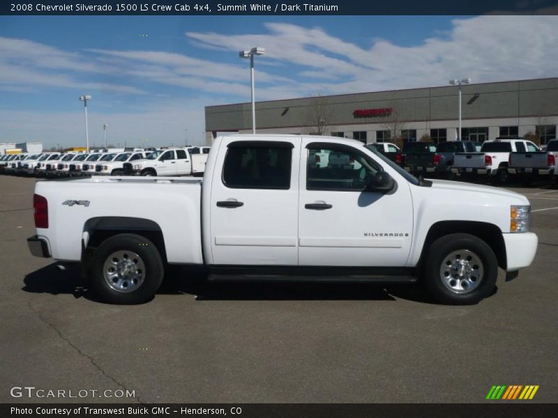 Summit White / Dark Titanium 2008 Chevrolet Silverado 1500 LS Crew Cab 4x4