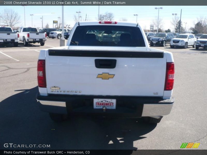 Summit White / Dark Titanium 2008 Chevrolet Silverado 1500 LS Crew Cab 4x4