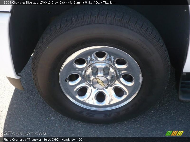 Summit White / Dark Titanium 2008 Chevrolet Silverado 1500 LS Crew Cab 4x4