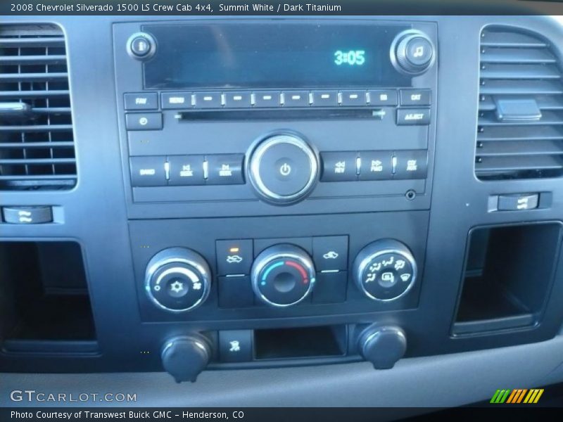 Summit White / Dark Titanium 2008 Chevrolet Silverado 1500 LS Crew Cab 4x4