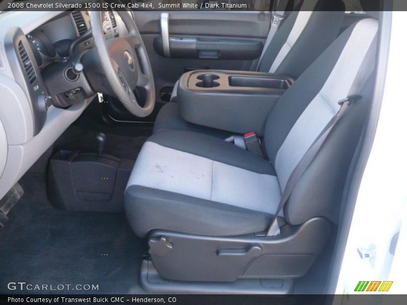 Summit White / Dark Titanium 2008 Chevrolet Silverado 1500 LS Crew Cab 4x4