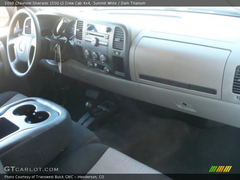 Summit White / Dark Titanium 2008 Chevrolet Silverado 1500 LS Crew Cab 4x4