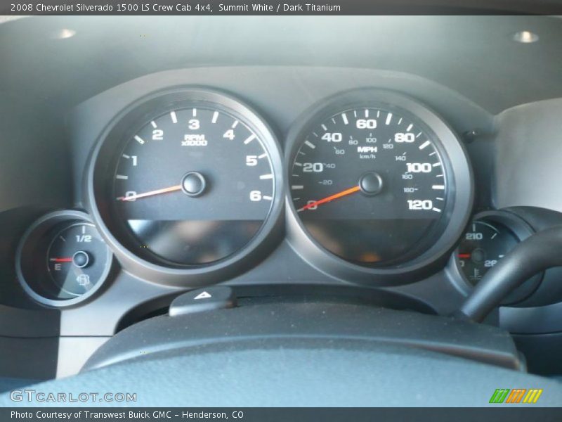 Summit White / Dark Titanium 2008 Chevrolet Silverado 1500 LS Crew Cab 4x4