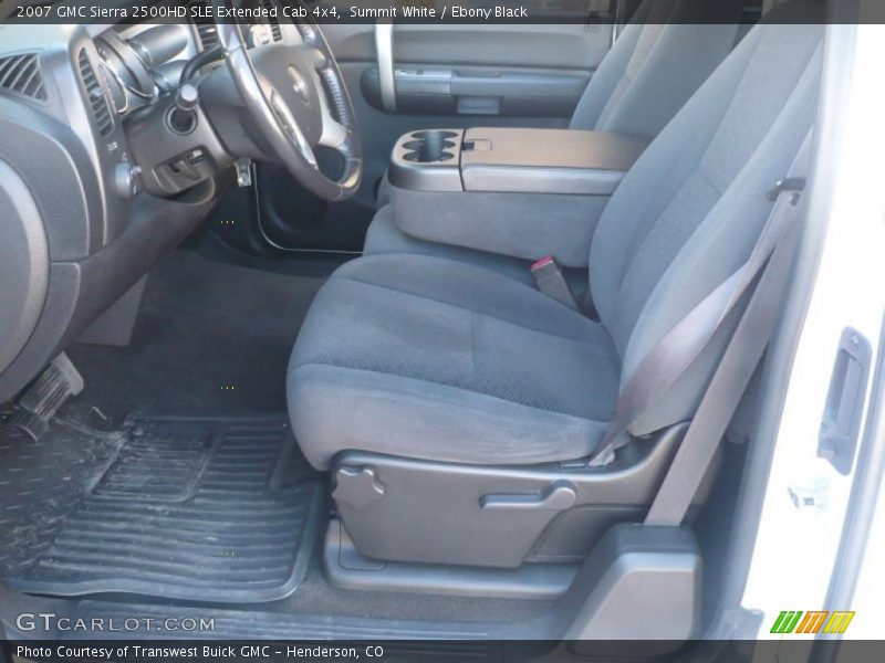 Summit White / Ebony Black 2007 GMC Sierra 2500HD SLE Extended Cab 4x4