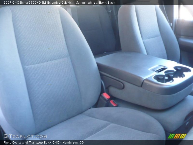 Summit White / Ebony Black 2007 GMC Sierra 2500HD SLE Extended Cab 4x4