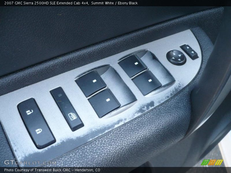 Summit White / Ebony Black 2007 GMC Sierra 2500HD SLE Extended Cab 4x4