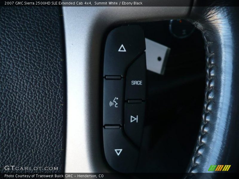 Summit White / Ebony Black 2007 GMC Sierra 2500HD SLE Extended Cab 4x4