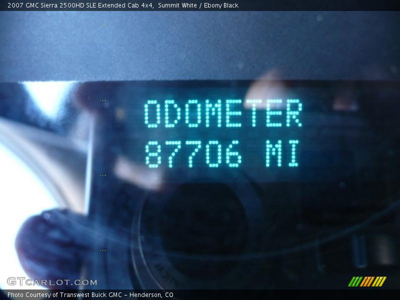 Summit White / Ebony Black 2007 GMC Sierra 2500HD SLE Extended Cab 4x4