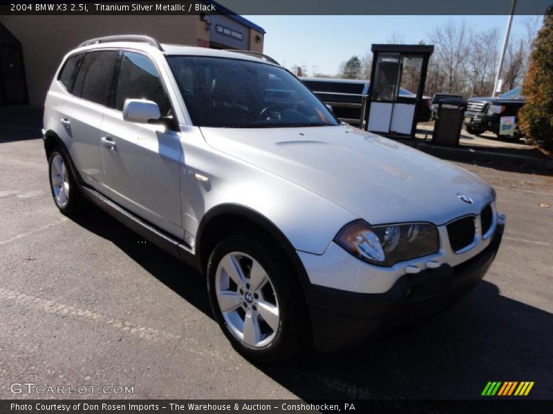 Titanium Silver Metallic / Black 2004 BMW X3 2.5i