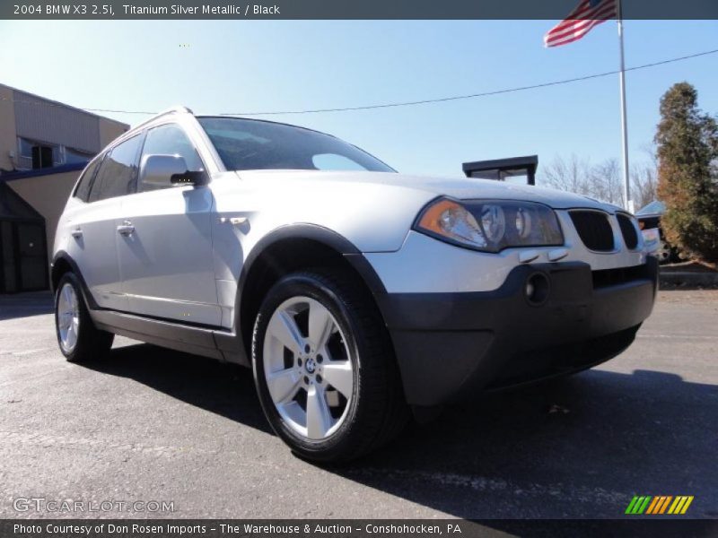 Titanium Silver Metallic / Black 2004 BMW X3 2.5i